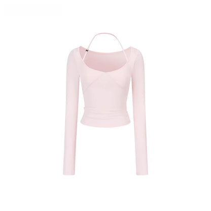 Halterneck Modal Long-Sleeve T-Shirt