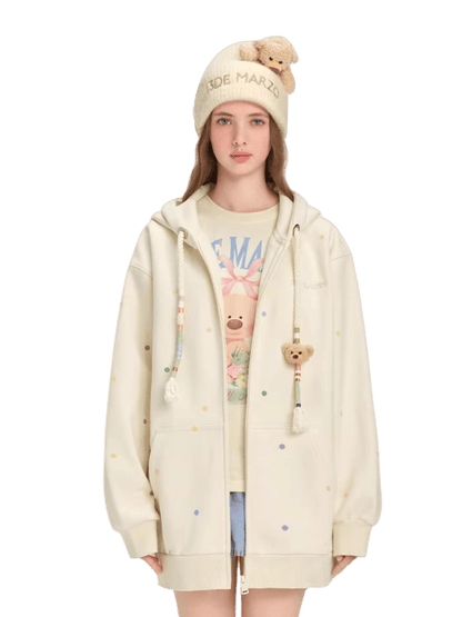 Fleece-Lined Hooded Zip-Up Sweatshirt