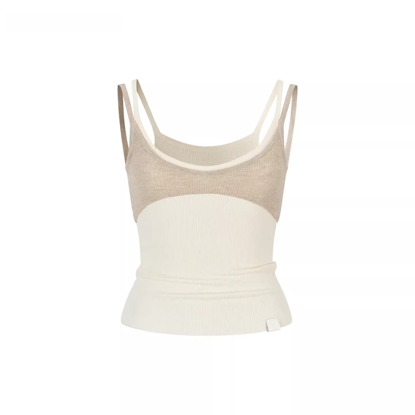 Colorblock Knit Camisole Vest