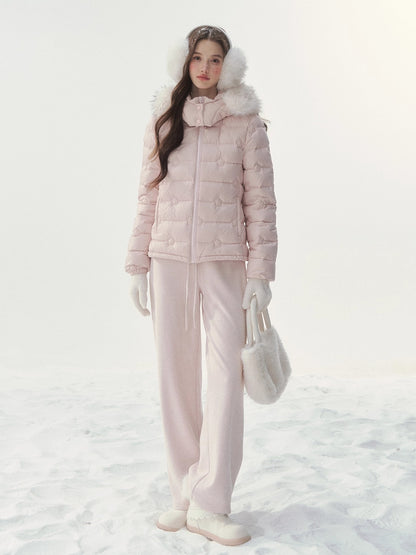 Embossed Sweet Dream Quilted Down Jacket