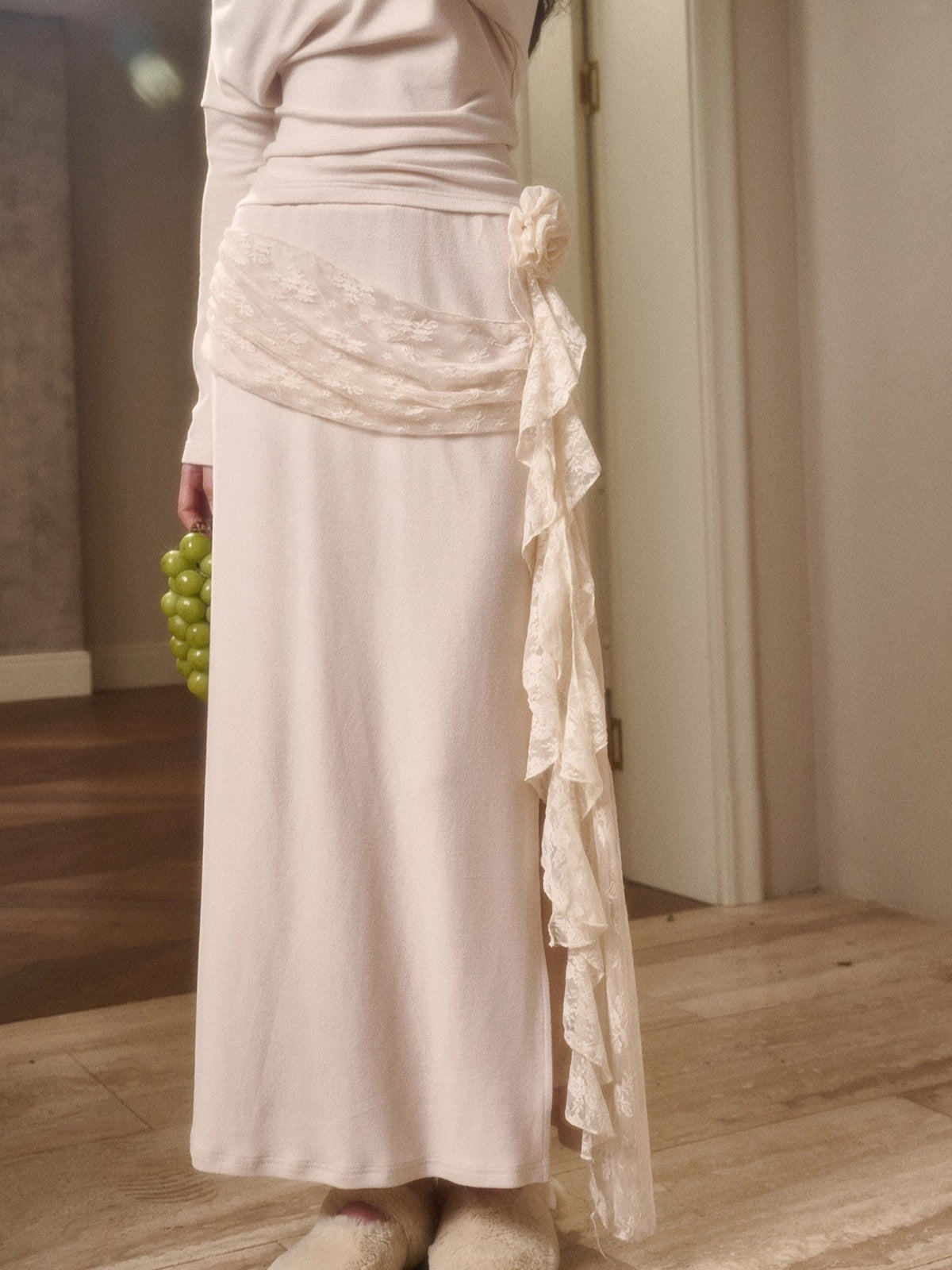 Breathe Lace Off-Shoulder Blouse &amp; Skirt Set