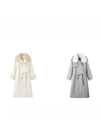 Polar Wool-Blend Belted Coat