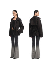 Draped Shoulder Oversize Trench Coat - CHINASQUAD