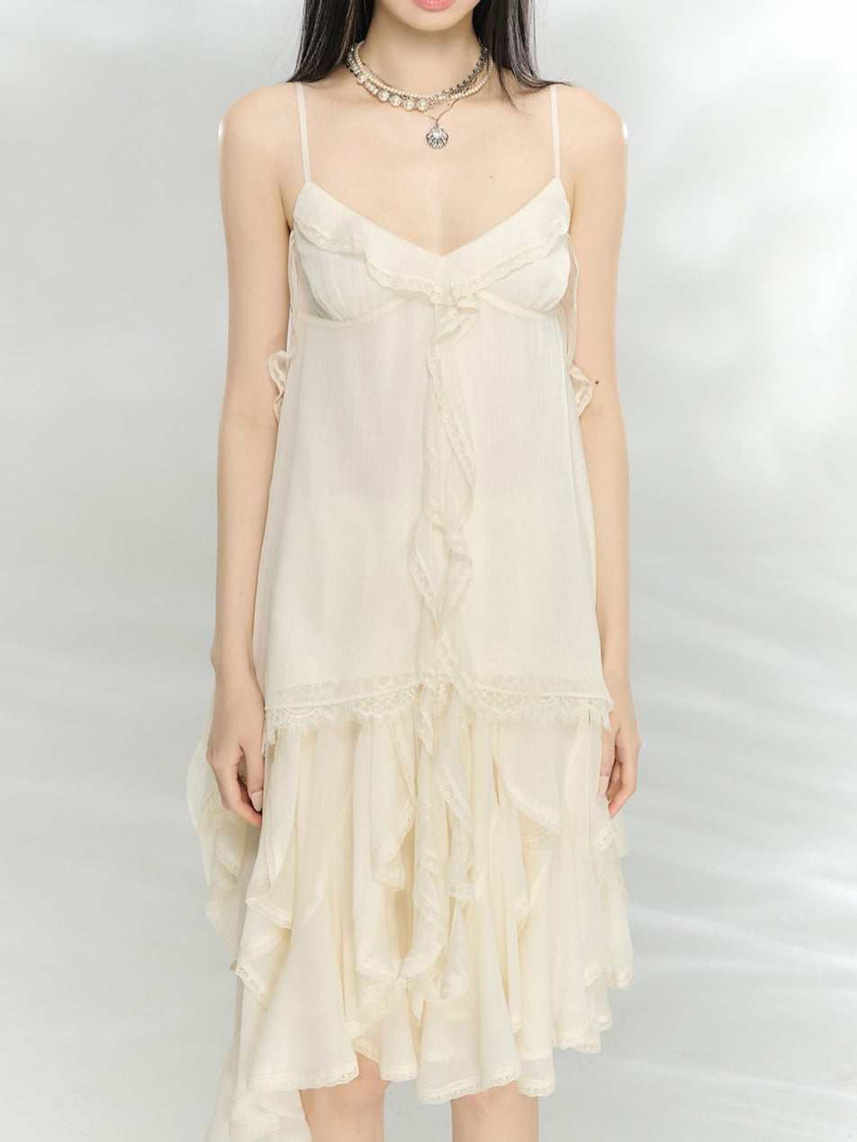 Chiffon Camisole and Skirt Two-Piece Set