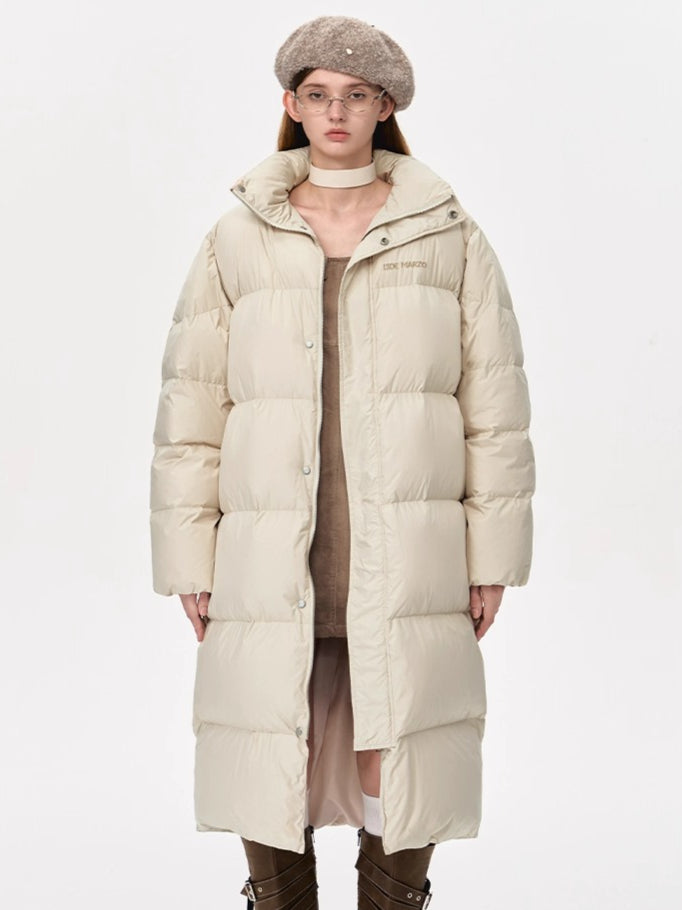 Long Hooded Down Parka Coat