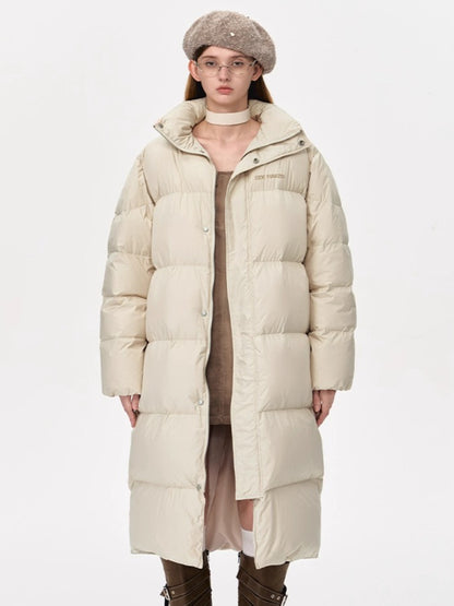 Long Hooded Down Parka Coat