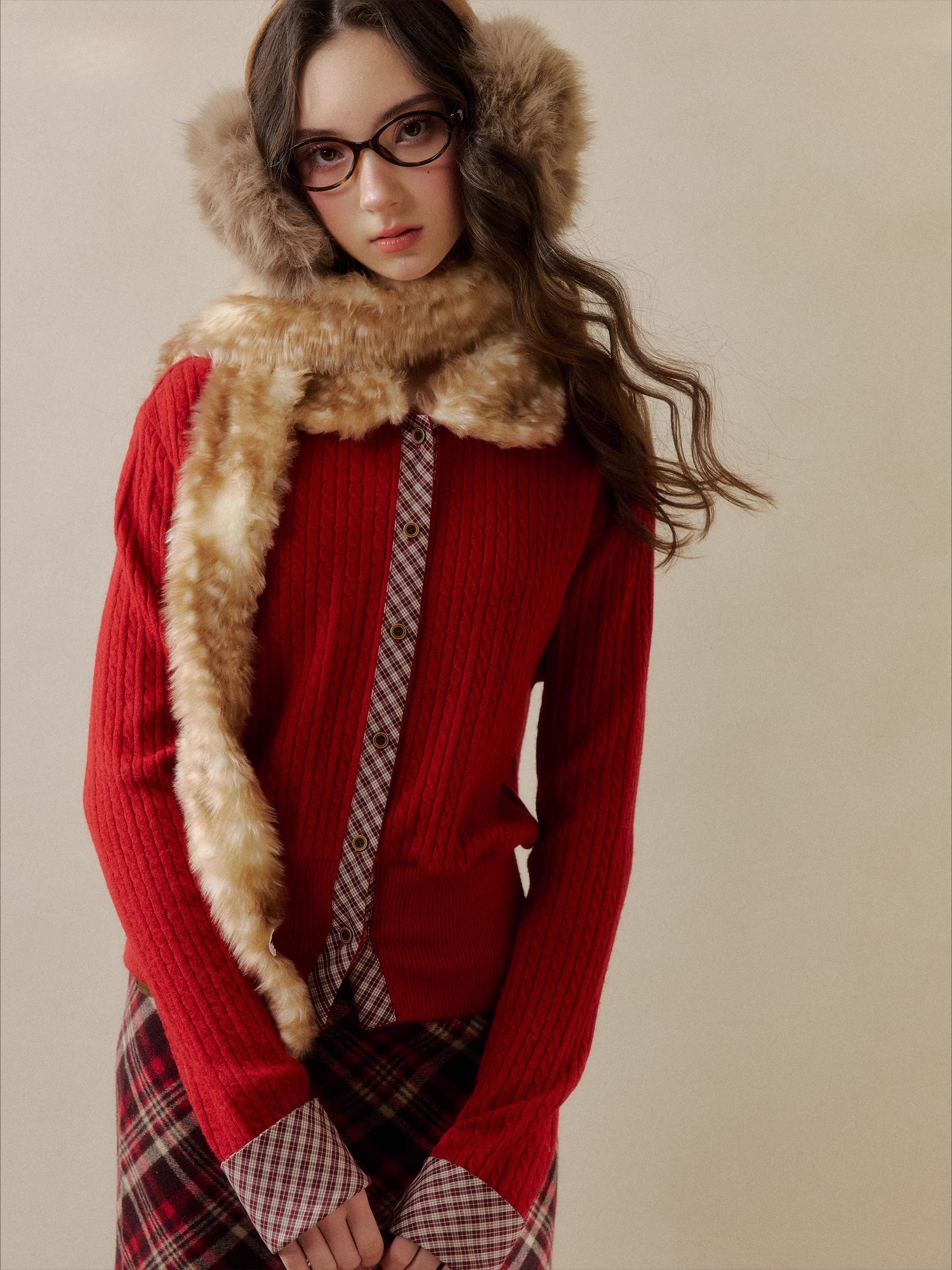 Fuzzy Bambi-Inspired Faux Fur Scarf