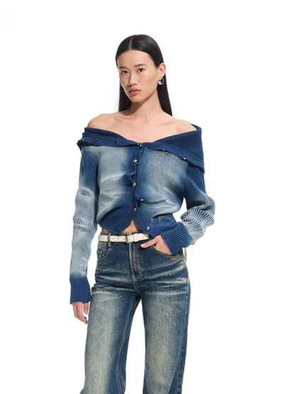 &quot;Feria Series&quot; Volcano Tie-Dye Washed Knit Cardigan - CHINASQUAD