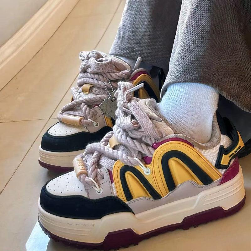 Turmeric Purple Chunky Casual Sneakers