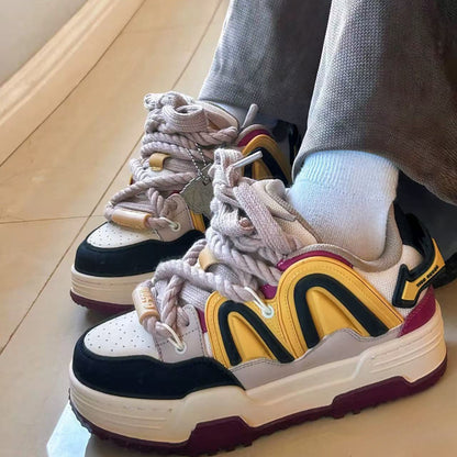 Turmeric Purple Chunky Casual Sneakers