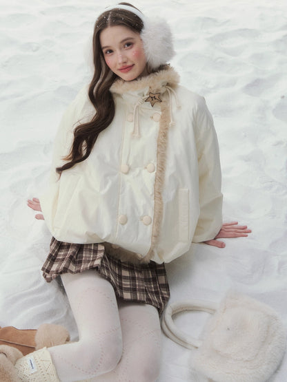White Starry Birch Duck Down Jacket