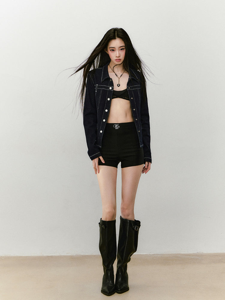 Original Color Denim Slim Fit Jacket - CHINASQUAD