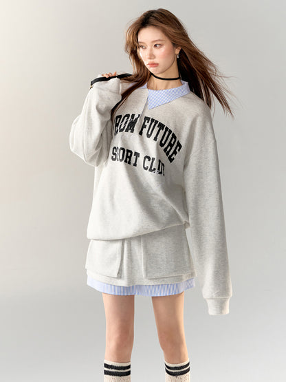 American College Style Sports Sweatshirt