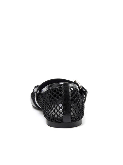 Fishing Net Woven Flat Mary Jane Shoes