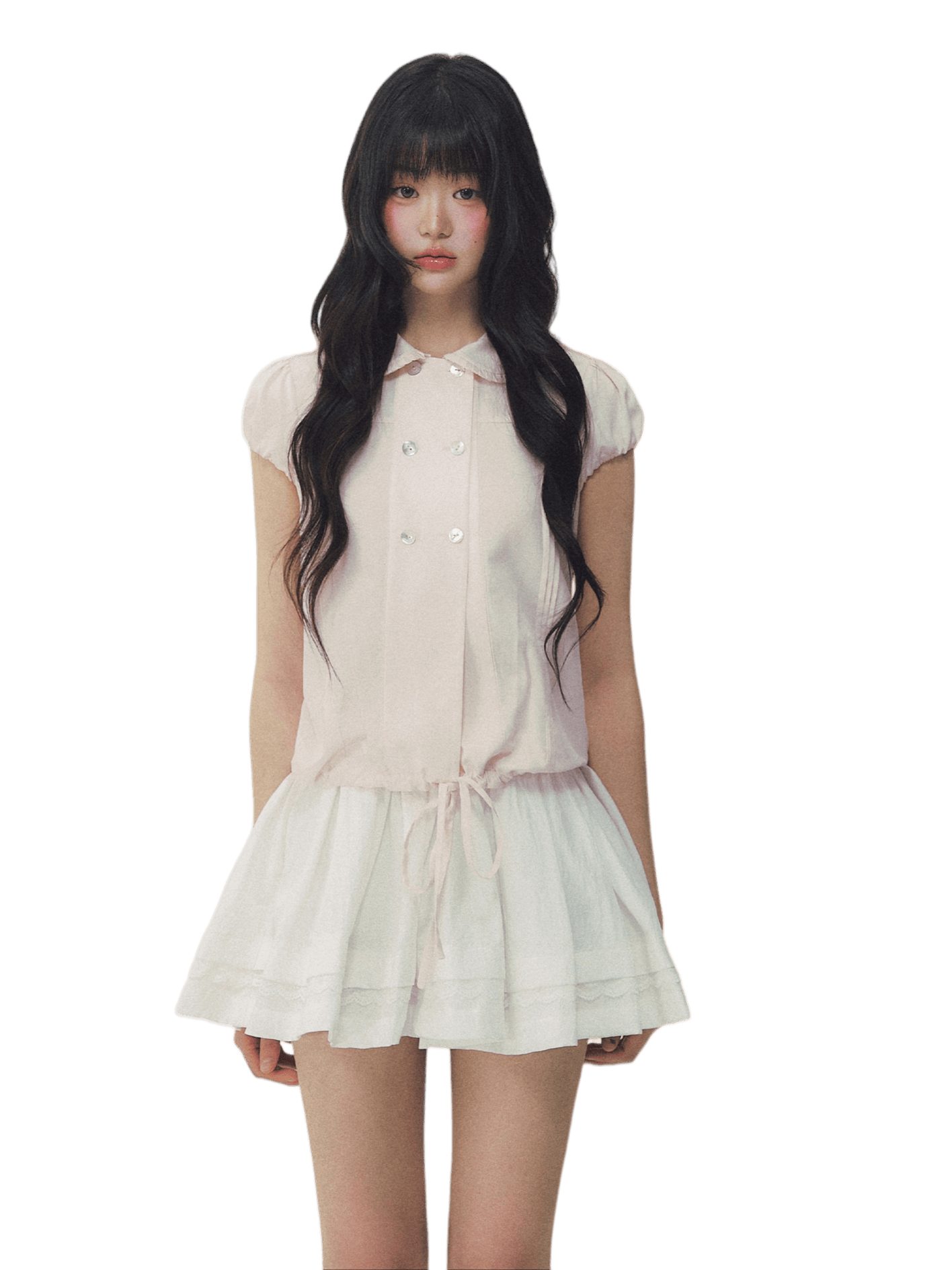 Ivory Letter Vintage Slim Shirt