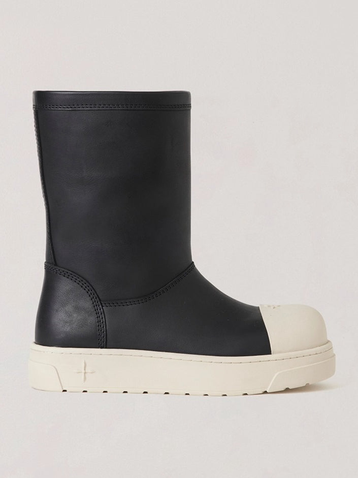 Sherpa Leather Wool Snow Boots