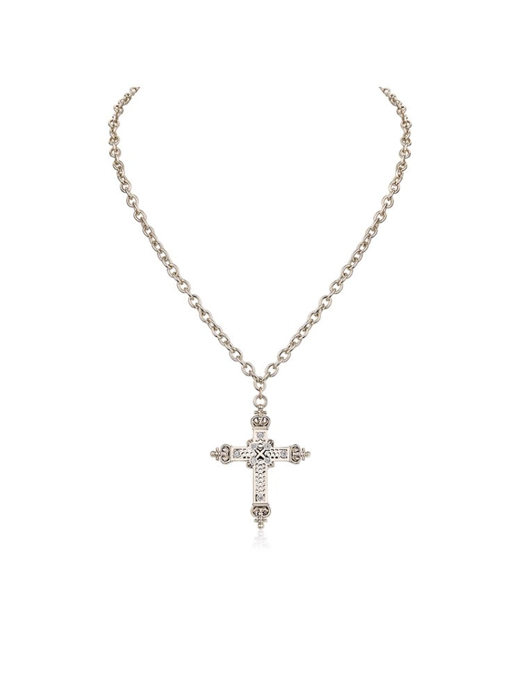 Unisex Hollow Vintage Cross Pendant Necklace