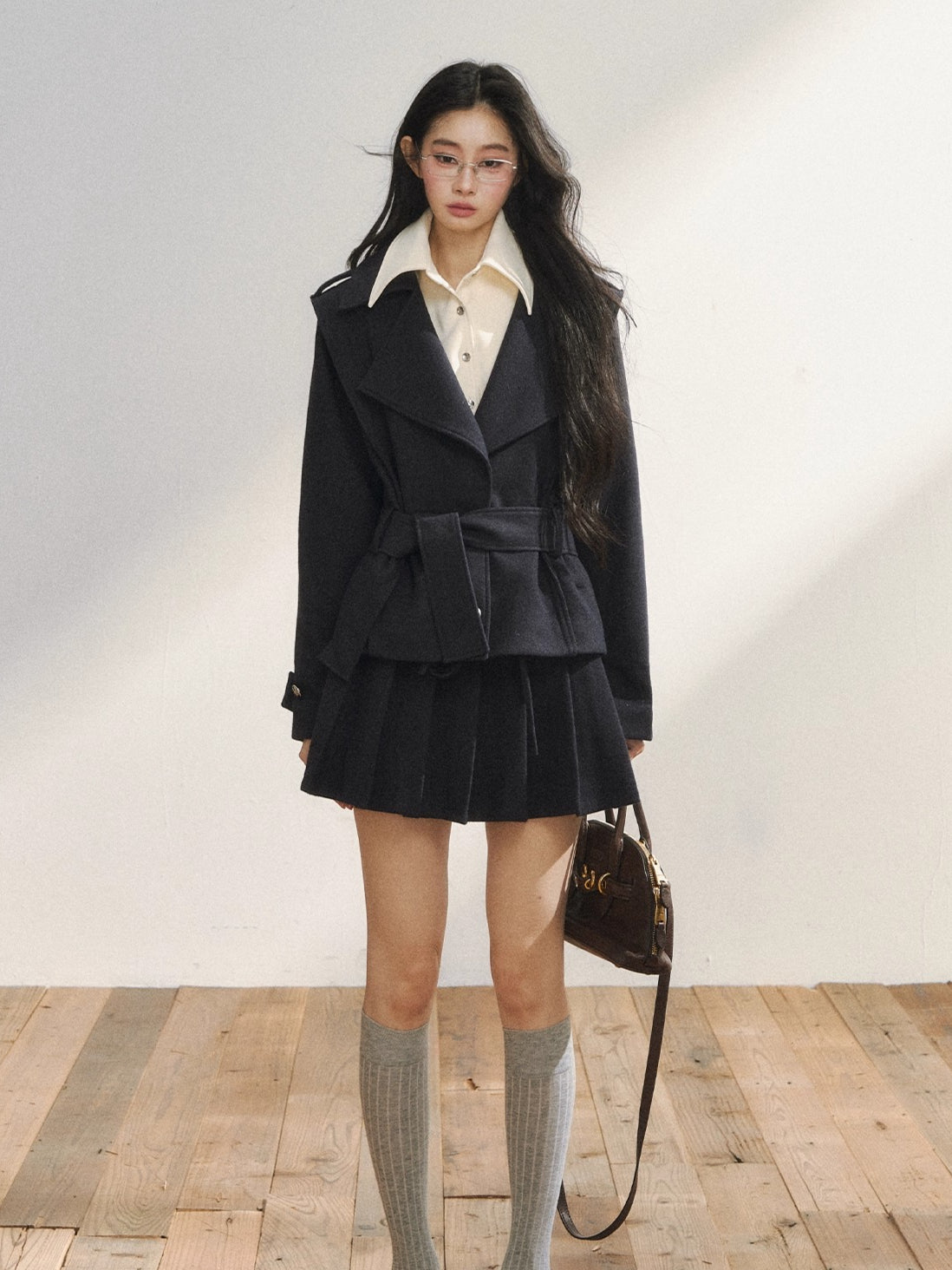 Vintage-Inspired Quilted Blazer &amp; Skirt Set