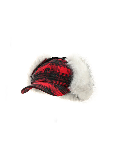 Embroidered Fur Baseball Cap