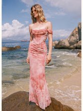Ariel One-shoulder Pleated & Gradient-dyed Dress - CHINASQUAD