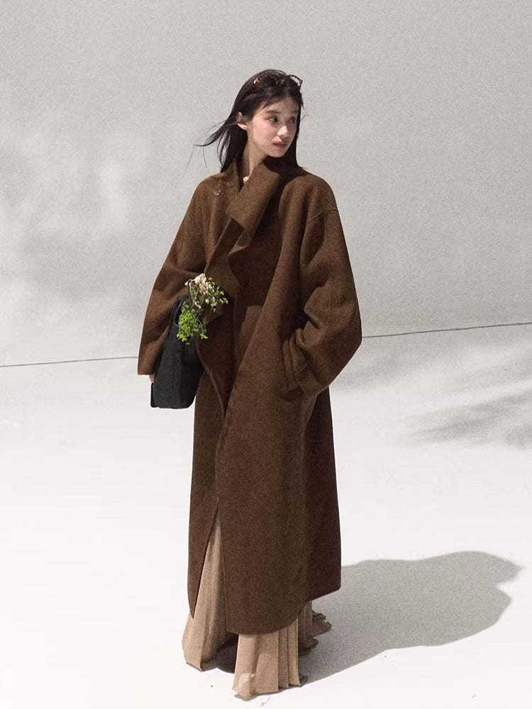 Tailored Pure Wool Long Coat