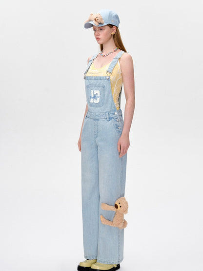 Vintage Loose Denim Overalls