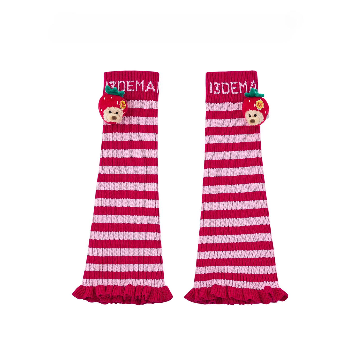 Bear Rainbow Ribbed Leg Warmers