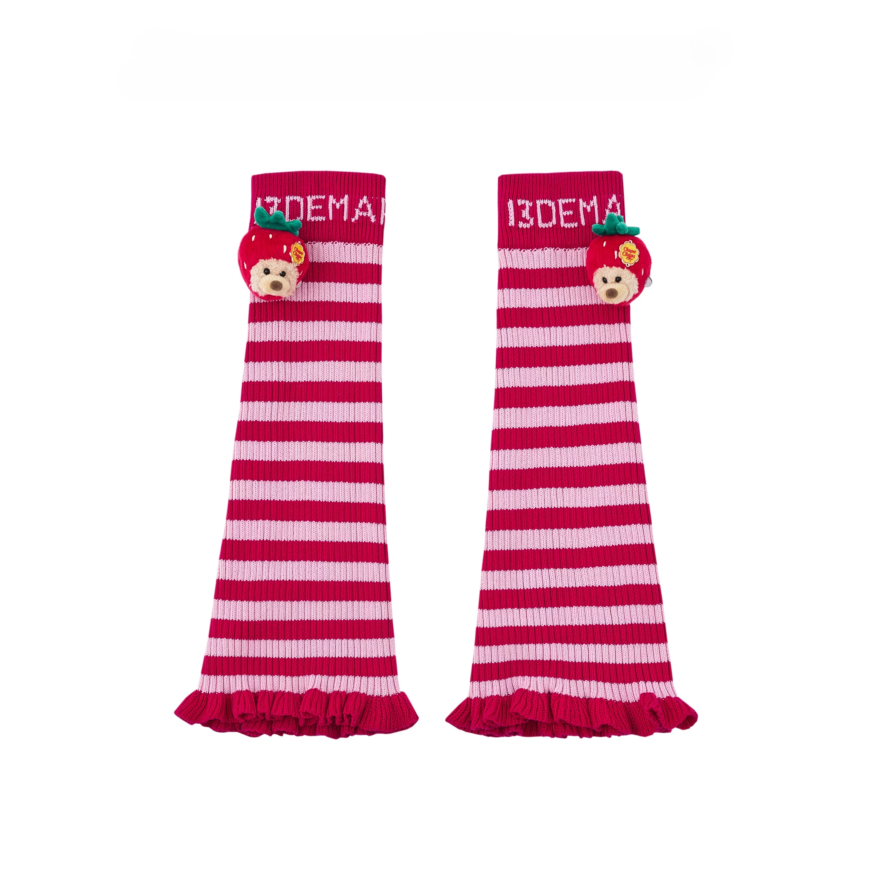 Bear Rainbow Ribbed Leg Warmers