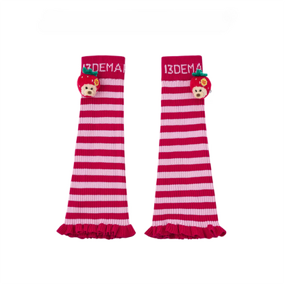 Bear Rainbow Ribbed Leg Warmers