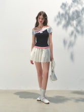 Off-shoulder Fake Three-piece Asymmetric Shoulder T - shirt - CHINASQUAD