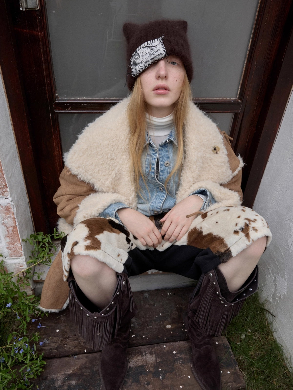 Patchwork Utility Culotte Shorts