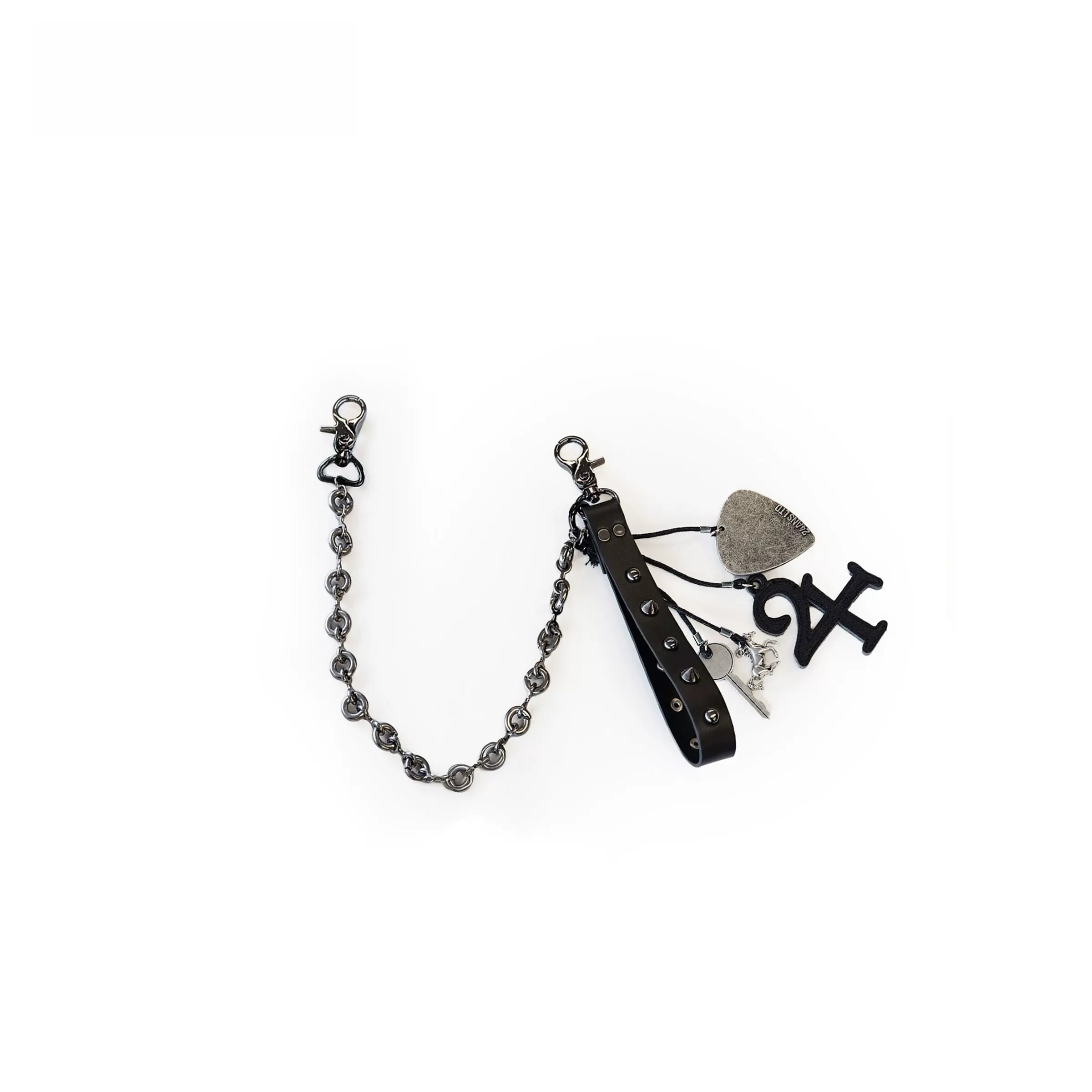 Layered Punk Multi-Charm Chain Belt