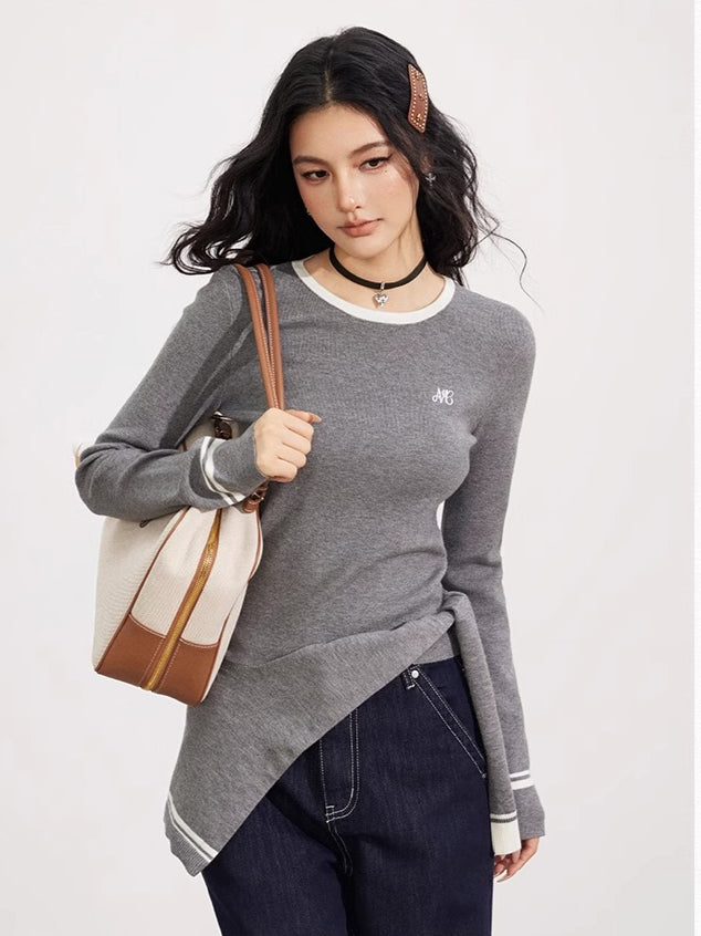 Knit Cape Two-Piece Blouse