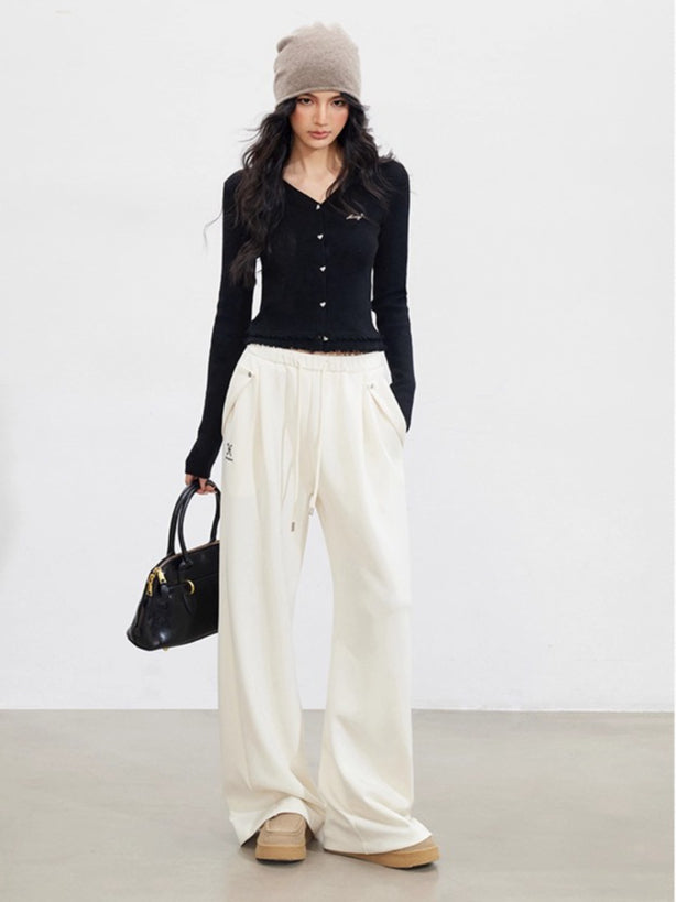 Draped Elastic-Waist Pants