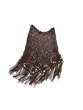 Hollow Out One-Piece Fringed Knit Shrug - CHINASQUAD