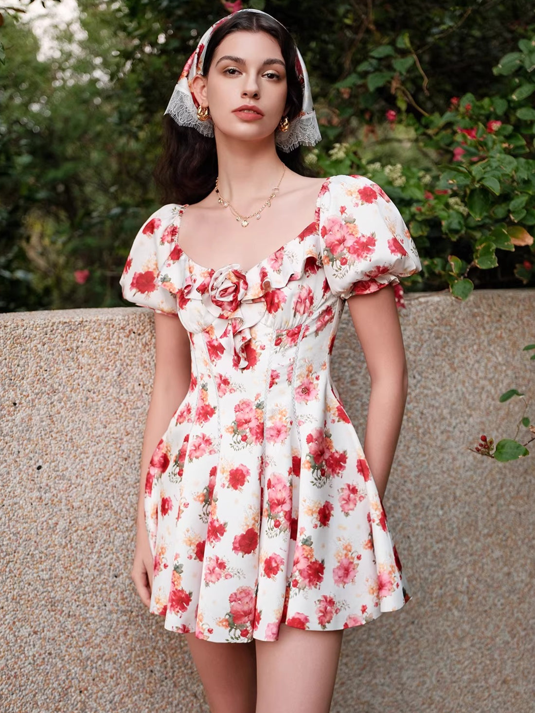 French Resort Waist-Defining Dress