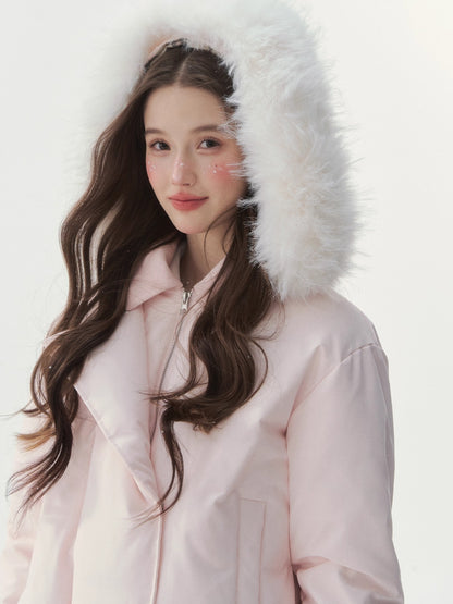 Faux-Fur Collar Down Jacket