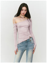 Shimmer Asymmetric Shoulder Irregular T-shirt - CHINASQUAD