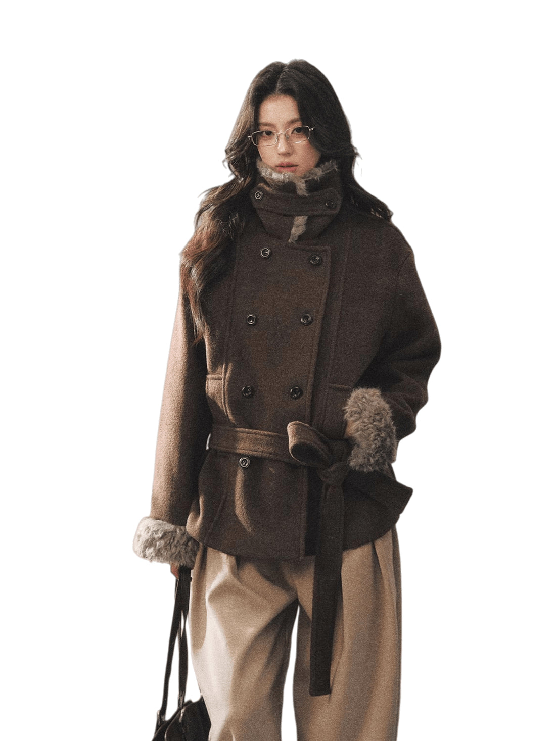 Double-Breasted Wool-Blend Jacket