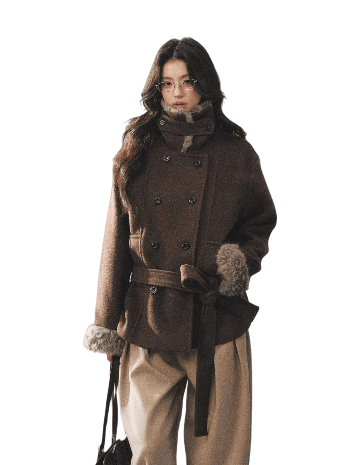 Double-Breasted Wool-Blend Jacket