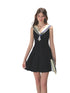 Detachable Sailor-collar Pleated Dress - CHINASQUAD