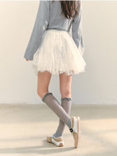 High-Waist Lace Tie Puff Skirt - CHINASQUAD