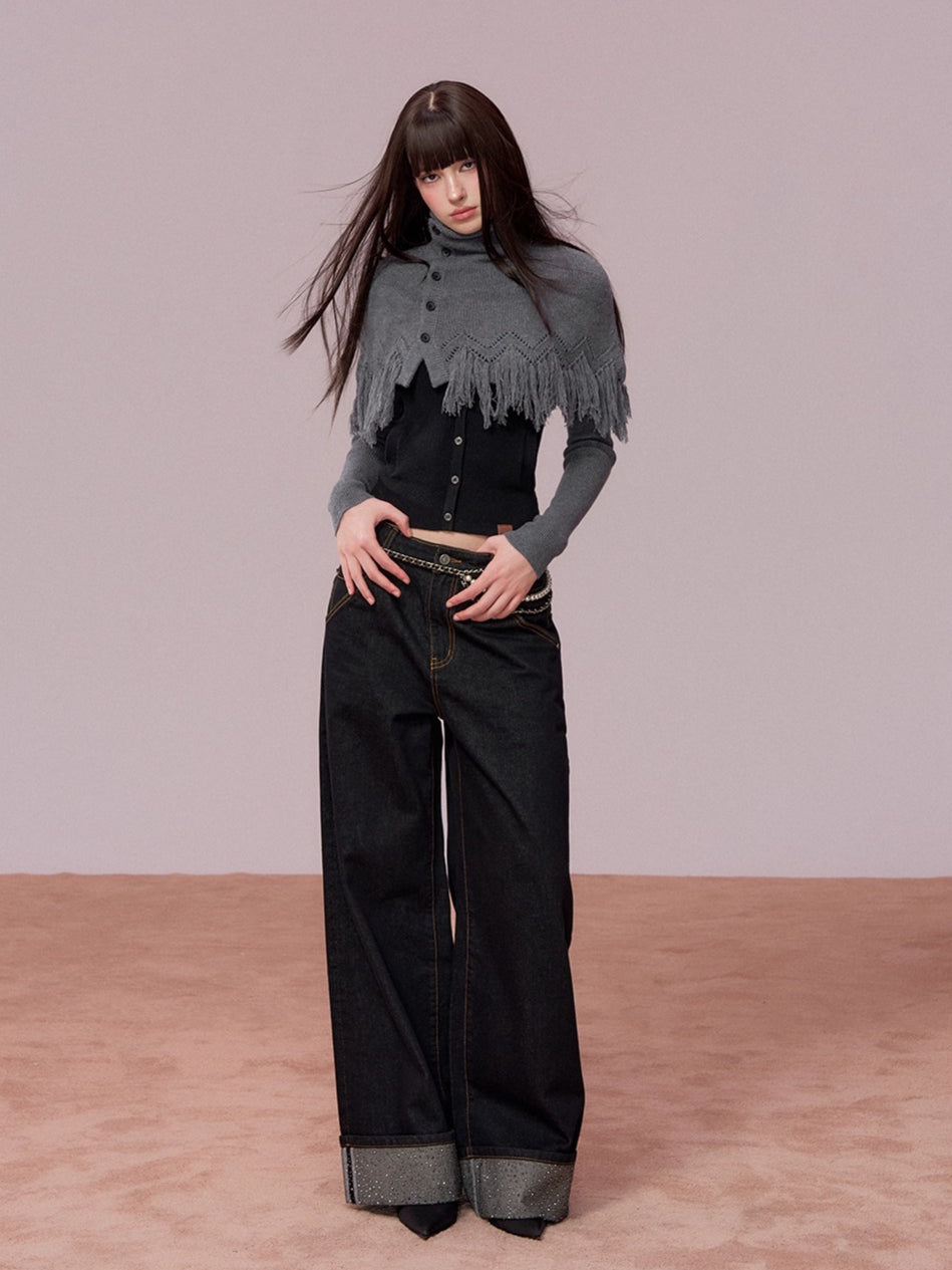 Vintage Straight-Leg Denim Pants