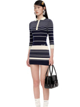 Striped Wool-Blend Knit Midi Dress - CHINASQUAD