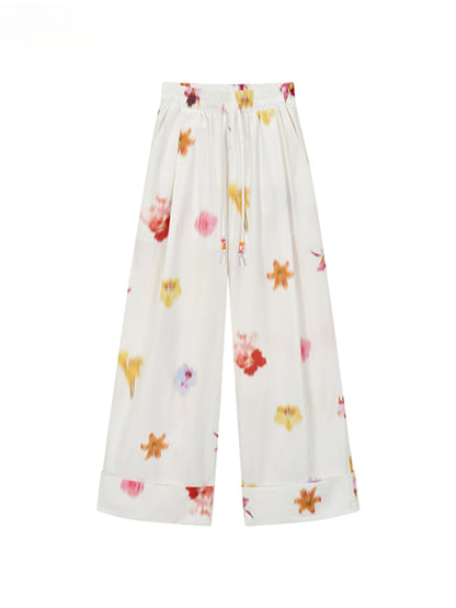 Flower Hanging Casual Pants