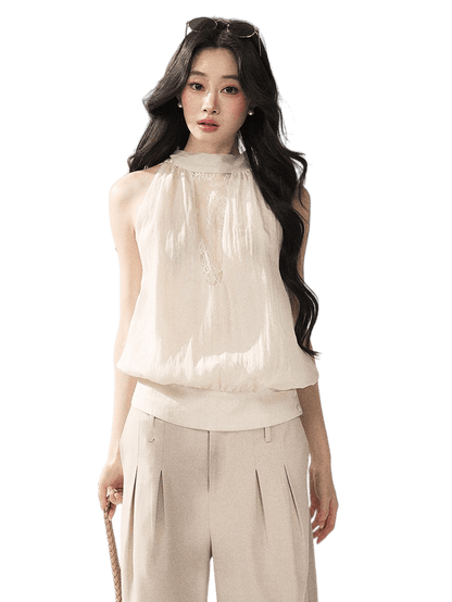 Halter Neck Minimalist Sleeveless Vest