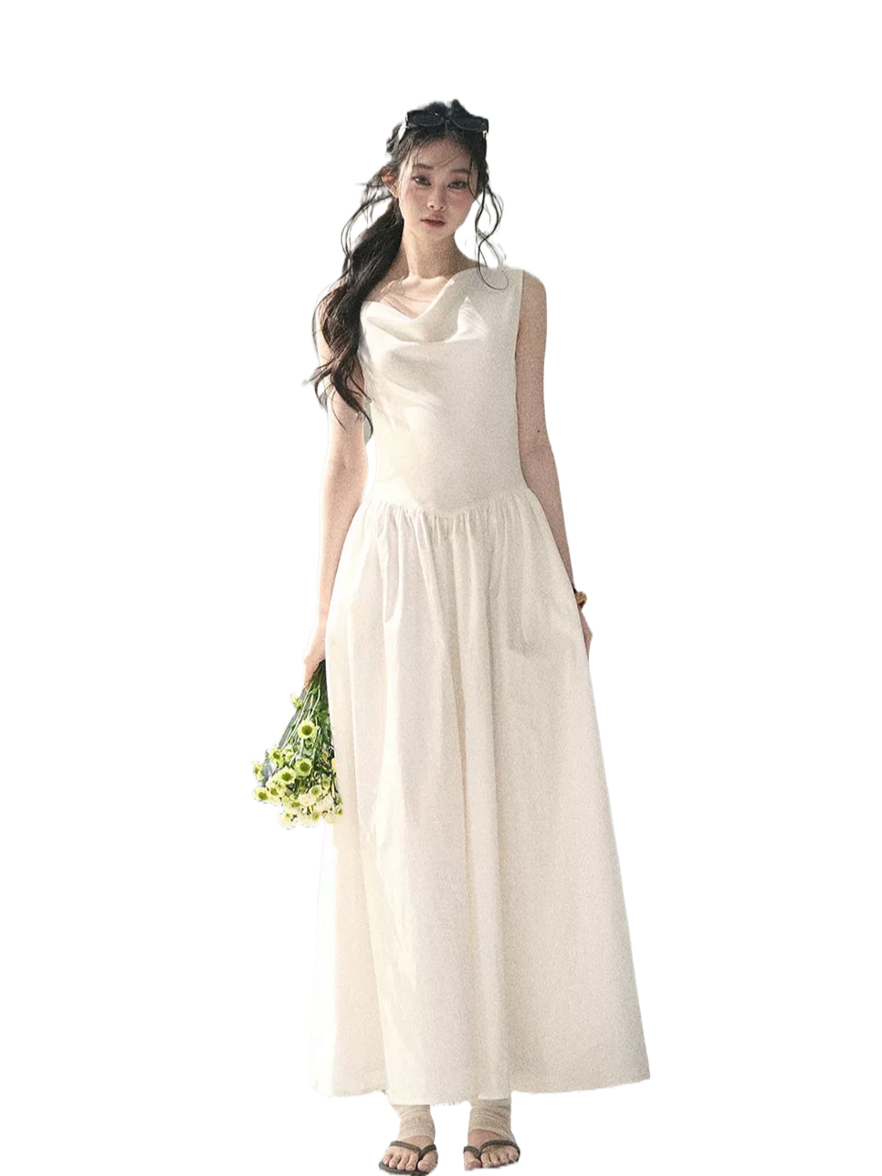 Moonlight Sonata Draped Maxi Dress