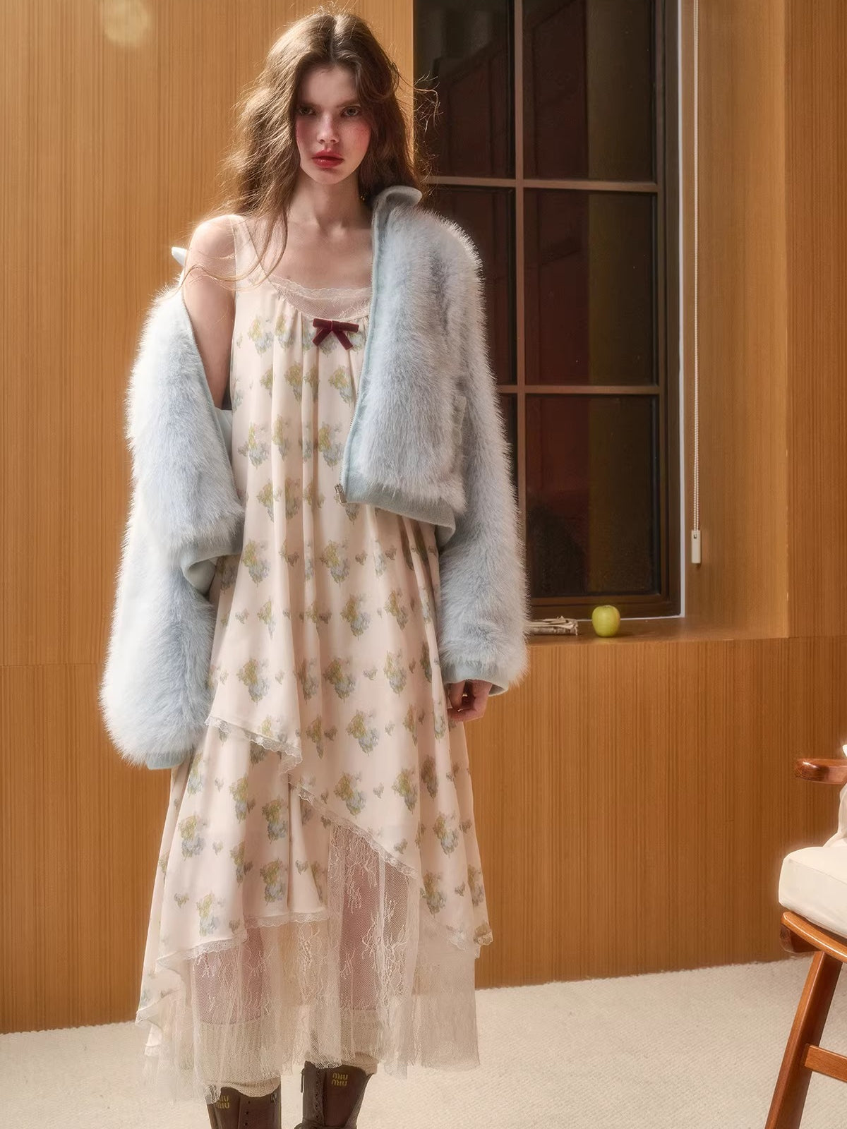 Faux Leather Peter Pan Collar Jacket