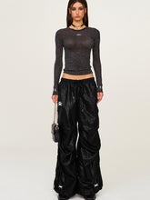 Embroidered Ultra-Light Wide-Leg Workout Pants - CHINASQUAD