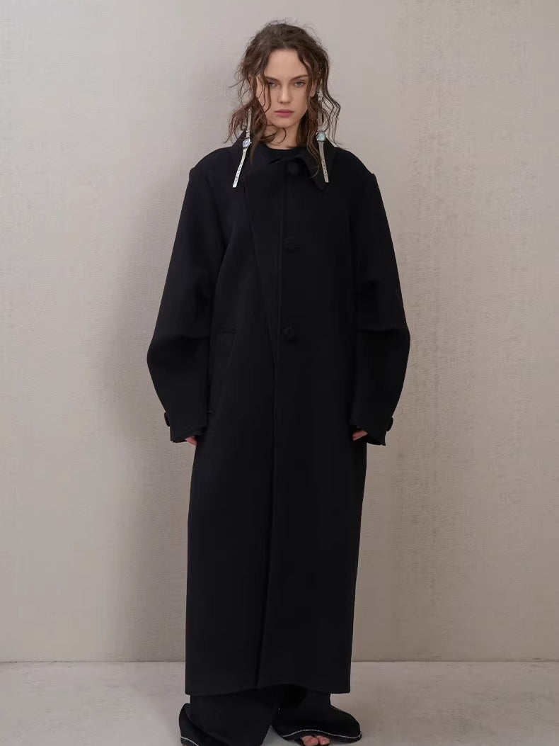 Double-Faced Wool Long Coat